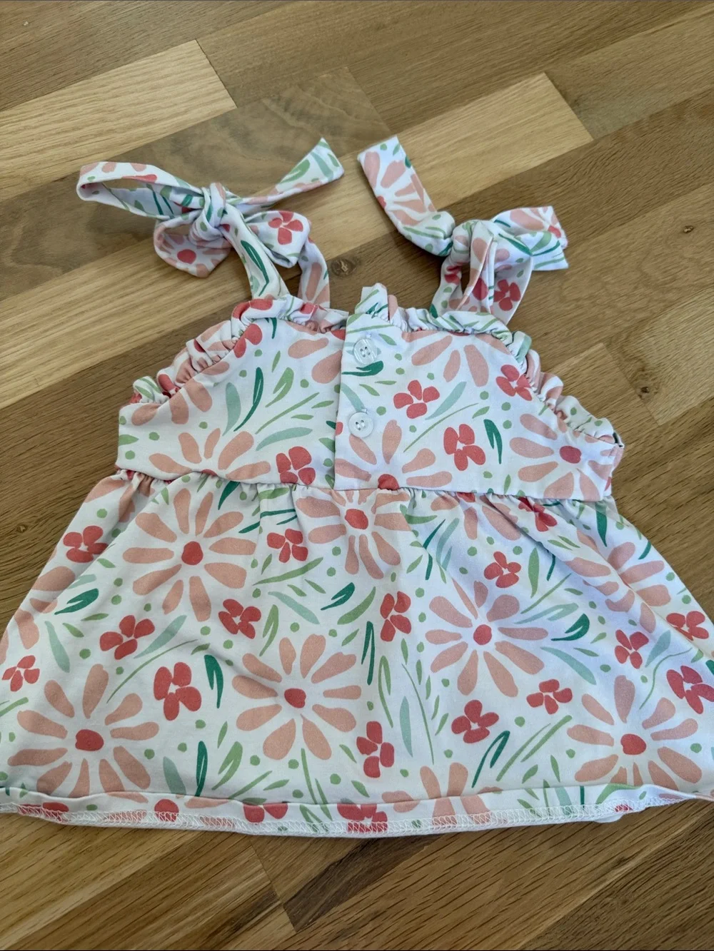 Toddler Floral Tank Top & Ruffle Shorts Set - Pink